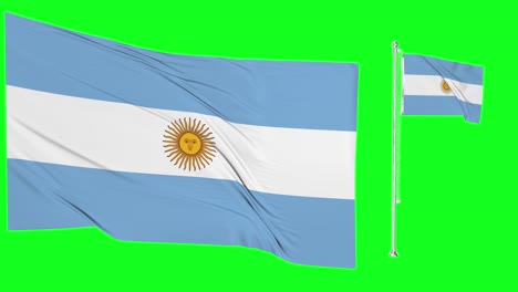 Green-Screen-Waving-Argentina-Flag-or-flagpole